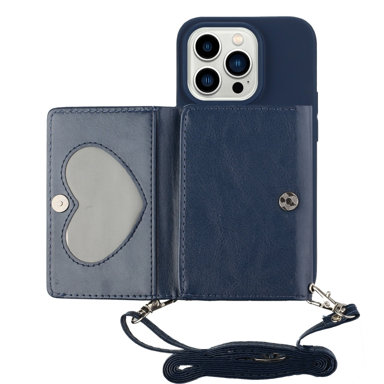 For iPhone 14 Pro Max Crossbody Lanyard Wallet Card Bag Phone Case