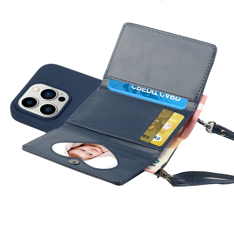 For iPhone 14 Pro Max Crossbody Lanyard Wallet Card Bag Phone Case