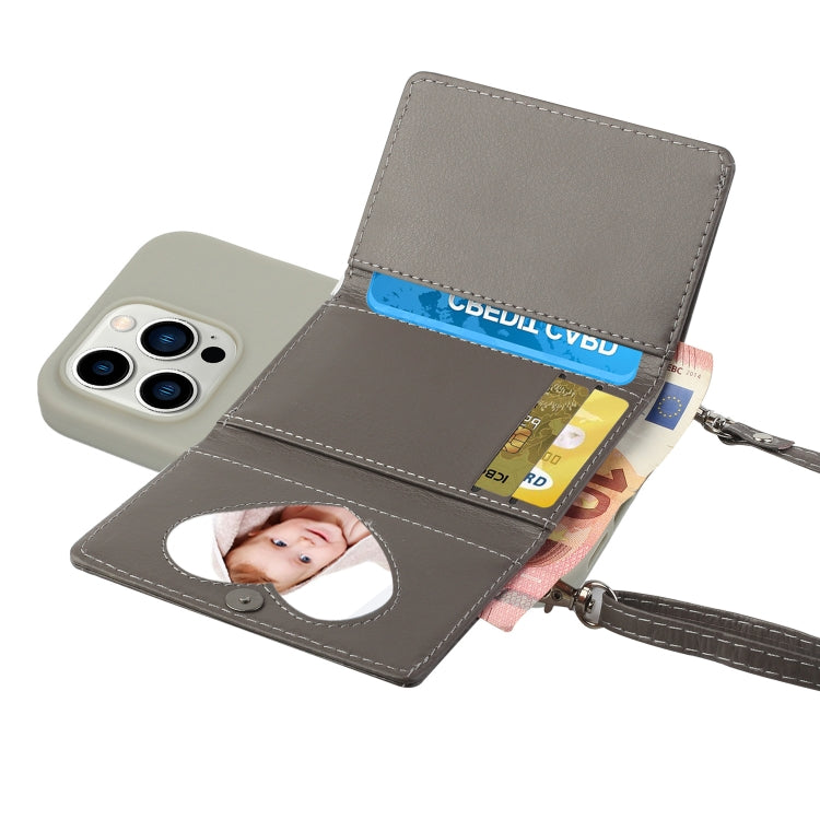For iPhone 14 Pro Max Crossbody Lanyard Wallet Card Bag Phone Case