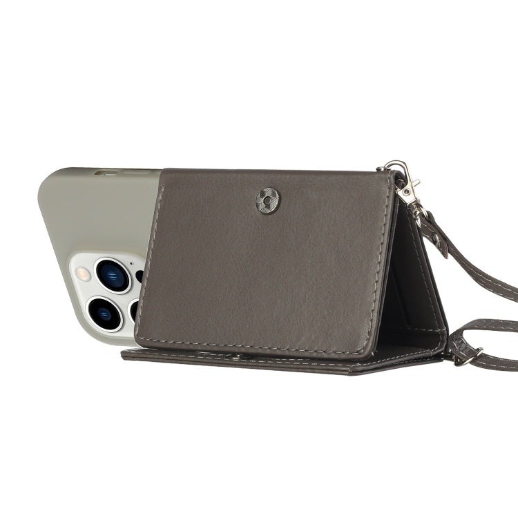 For iPhone 14 Pro Max Crossbody Lanyard Wallet Card Bag Phone Case