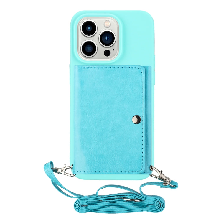 For iPhone 14 Pro Max Crossbody Lanyard Wallet Card Bag Phone Case