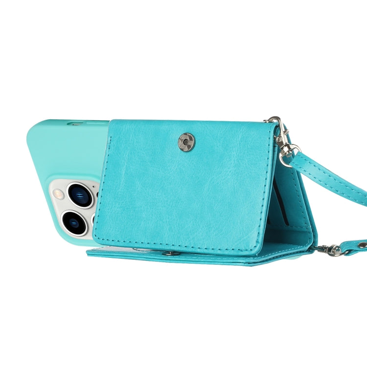 For iPhone 14 Pro Max Crossbody Lanyard Wallet Card Bag Phone Case