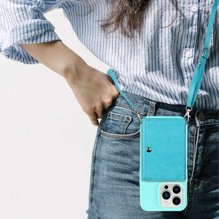 For iPhone 14 Pro Max Crossbody Lanyard Wallet Card Bag Phone Case