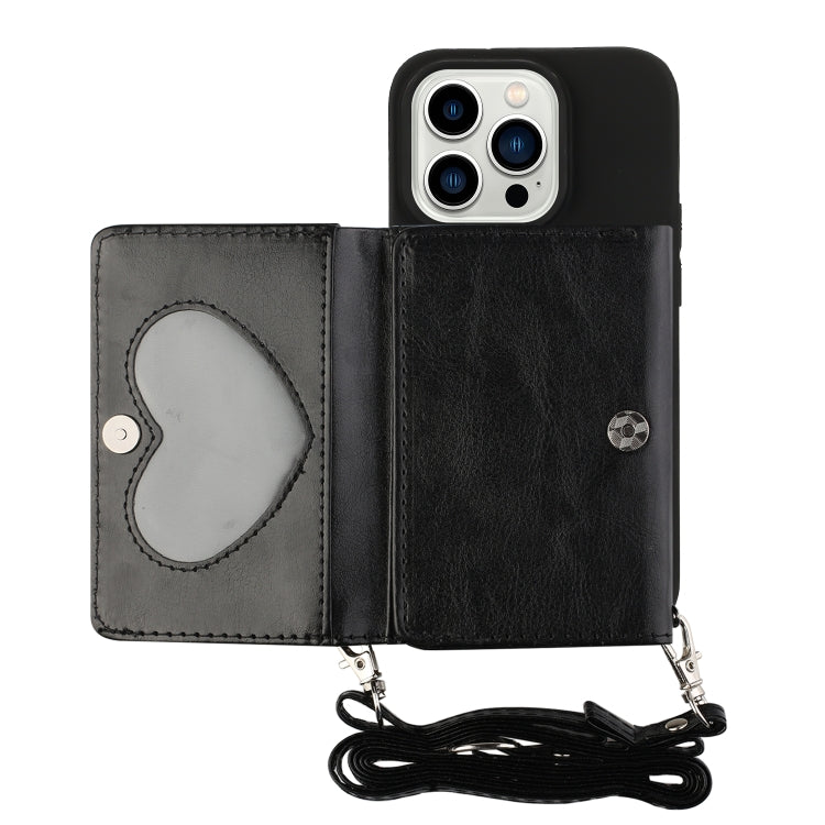 For iPhone 14 Pro Max Crossbody Lanyard Wallet Card Bag Phone Case