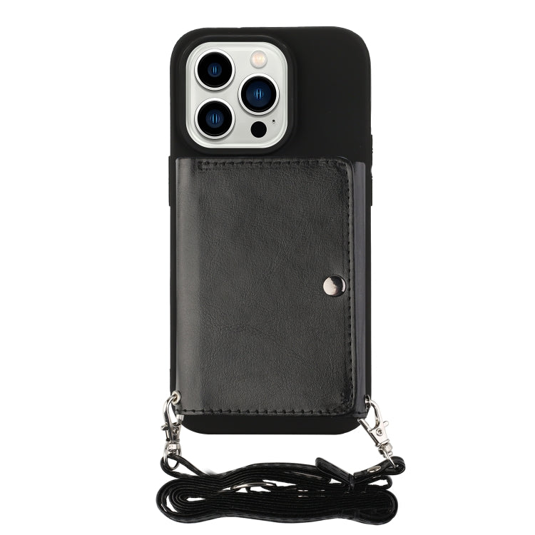 For iPhone 14 Pro Max Crossbody Lanyard Wallet Card Bag Phone Case