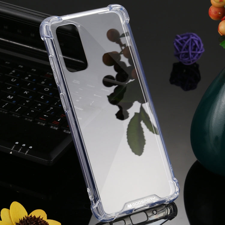 For Galaxy S20 GOOSPERY SUPER Protect Four Corners Shockproof Soft TPU Case(Transparent)