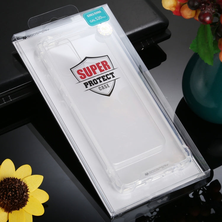 For Galaxy S20+ GOOSPERY SUPER Protect Four Corners Shockproof Soft TPU Case(Transparent)