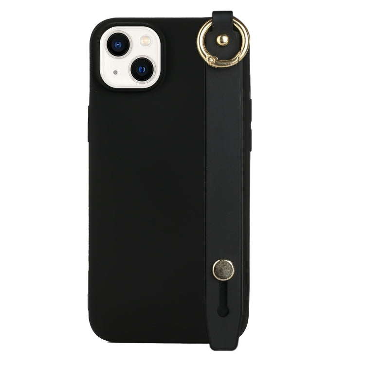 For iPhone 14 Wrist Strap Holder TPU Phone Case