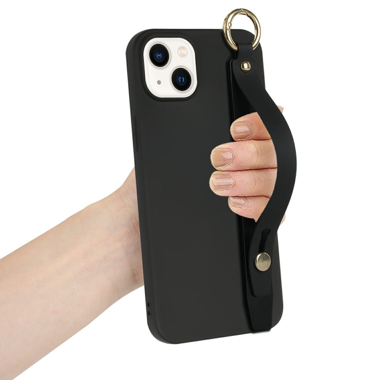 For iPhone 14 Wrist Strap Holder TPU Phone Case