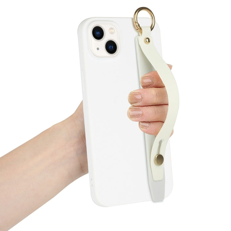 For iPhone 14 Wrist Strap Holder TPU Phone Case