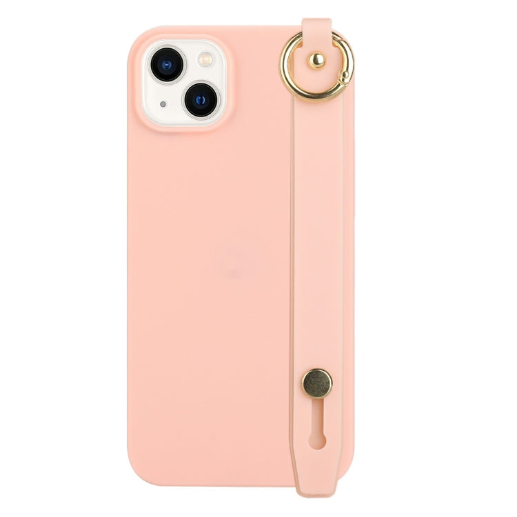 For iPhone 14 Wrist Strap Holder TPU Phone Case