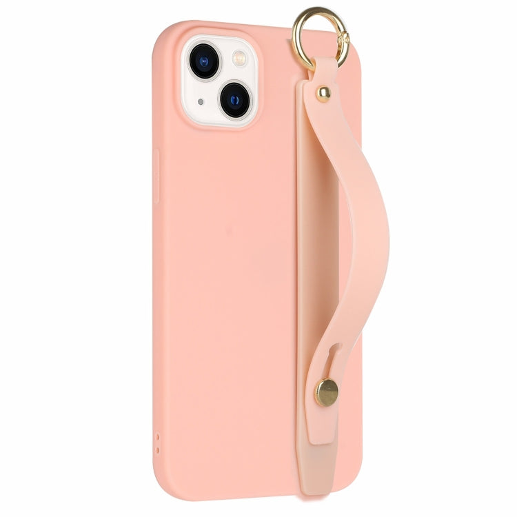 For iPhone 14 Wrist Strap Holder TPU Phone Case