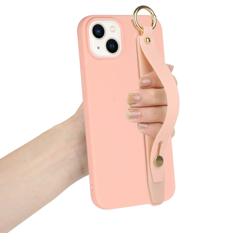 For iPhone 14 Wrist Strap Holder TPU Phone Case