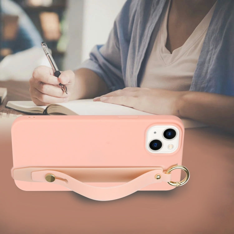 For iPhone 14 Wrist Strap Holder TPU Phone Case