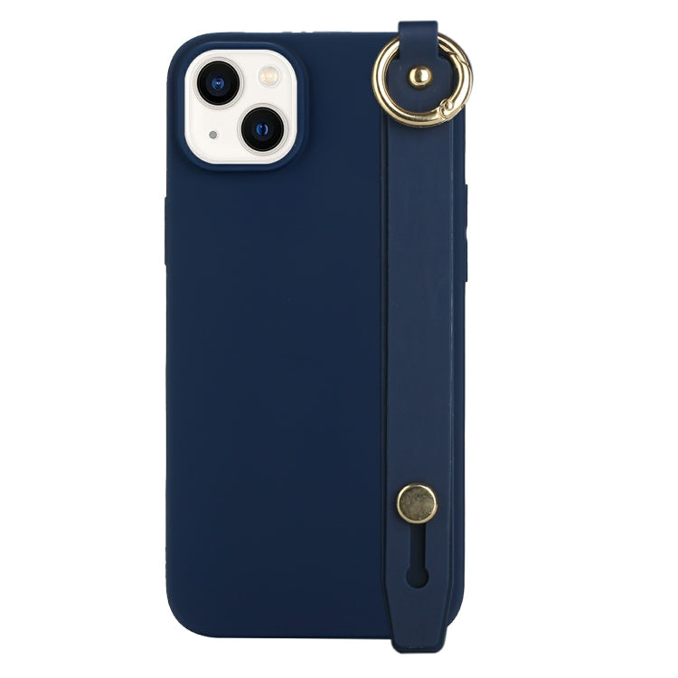 For iPhone 14 Wrist Strap Holder TPU Phone Case