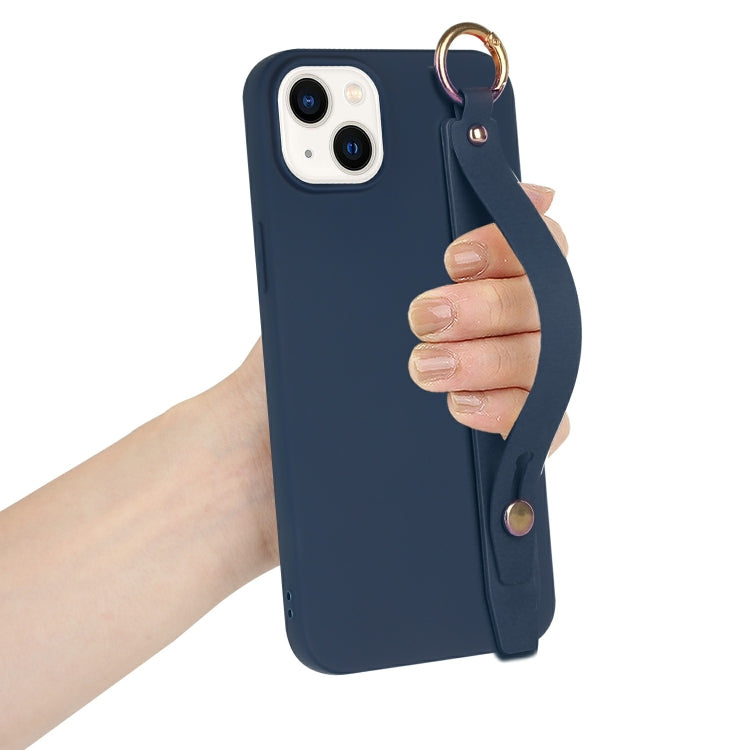 For iPhone 14 Wrist Strap Holder TPU Phone Case