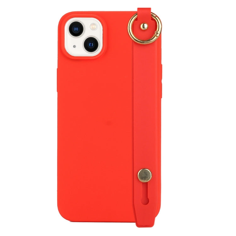 For iPhone 14 Wrist Strap Holder TPU Phone Case