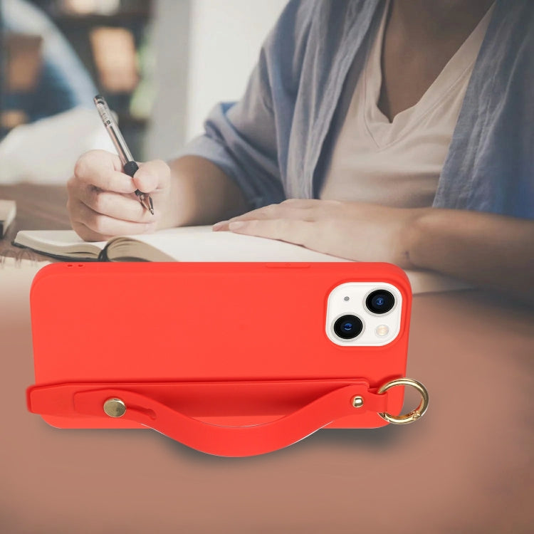 For iPhone 14 Wrist Strap Holder TPU Phone Case