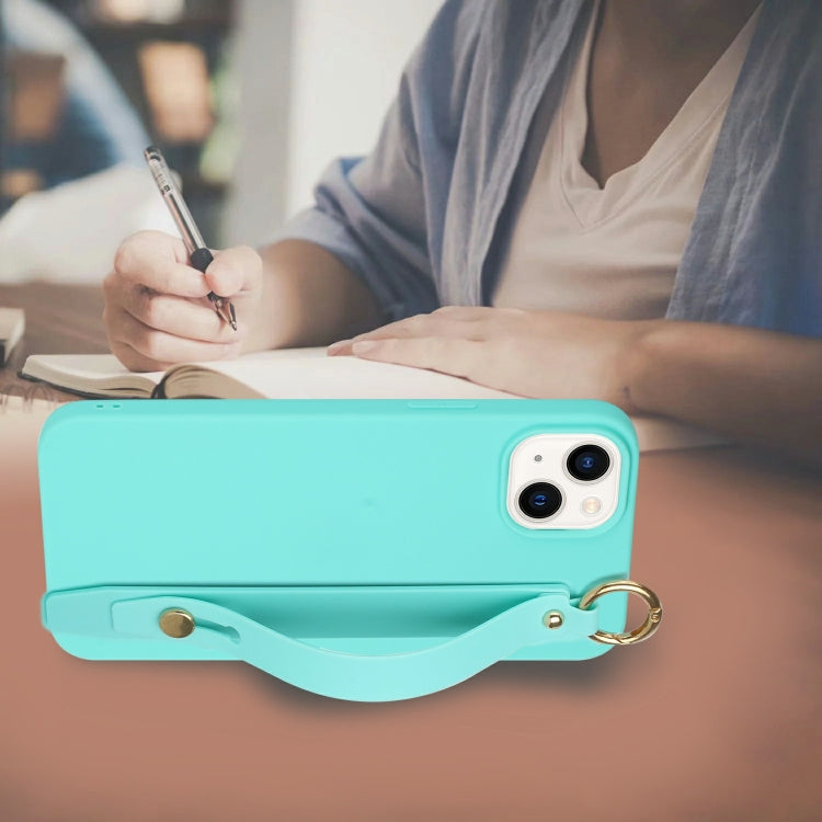For iPhone 14 Wrist Strap Holder TPU Phone Case