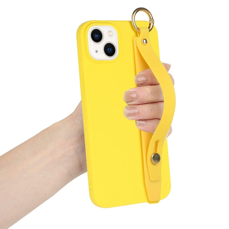 For iPhone 14 Wrist Strap Holder TPU Phone Case
