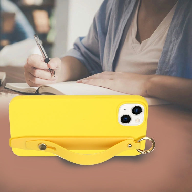 For iPhone 14 Wrist Strap Holder TPU Phone Case