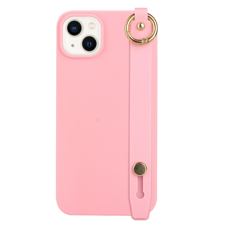 For iPhone 14 Wrist Strap Holder TPU Phone Case