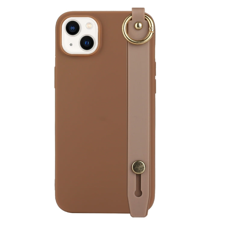 For iPhone 14 Wrist Strap Holder TPU Phone Case