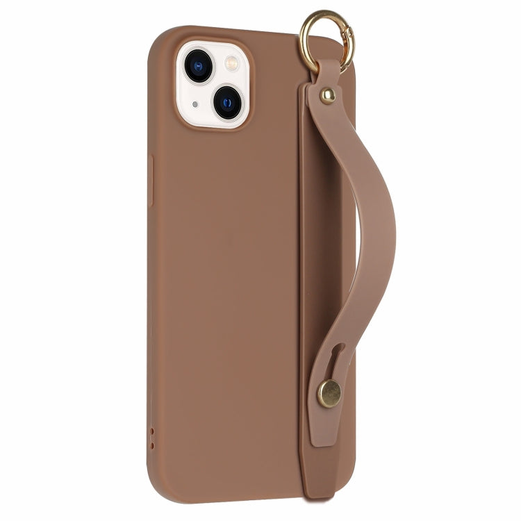 For iPhone 14 Wrist Strap Holder TPU Phone Case