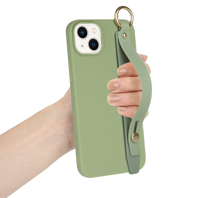For iPhone 14 Wrist Strap Holder TPU Phone Case