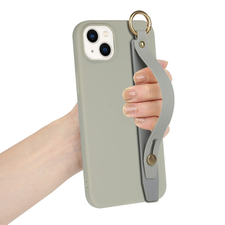 For iPhone 14 Wrist Strap Holder TPU Phone Case