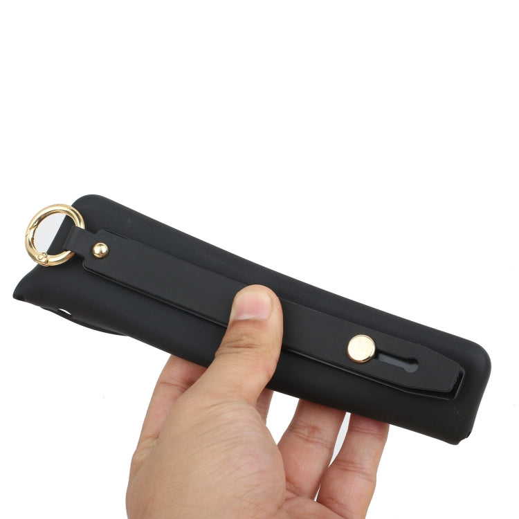 For iPhone 14 Plus Wrist Strap Holder TPU Phone Case