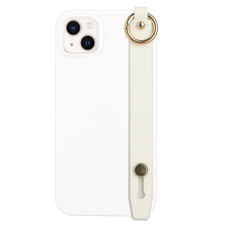For iPhone 14 Plus Wrist Strap Holder TPU Phone Case