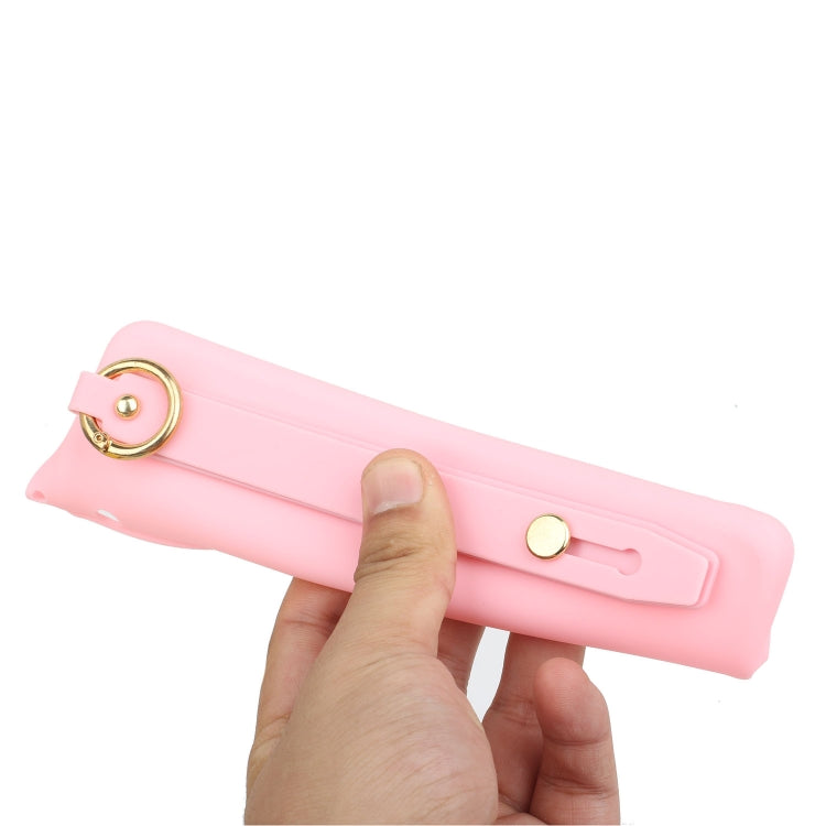 For iPhone 14 Plus Wrist Strap Holder TPU Phone Case