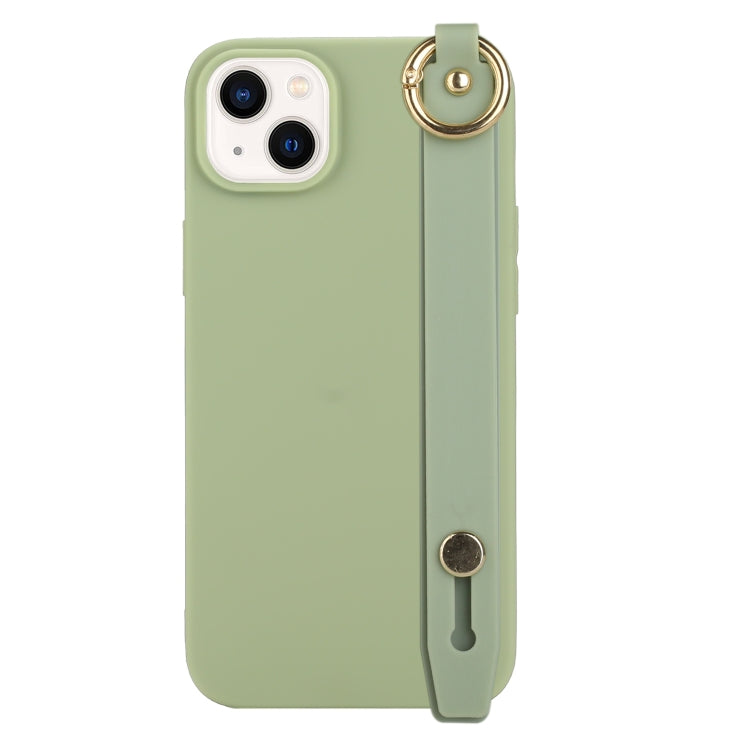 For iPhone 14 Plus Wrist Strap Holder TPU Phone Case
