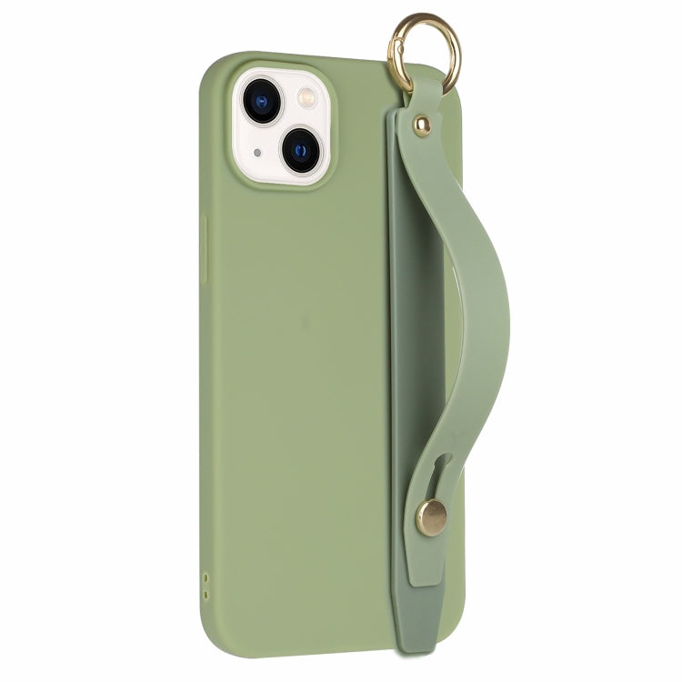 For iPhone 14 Plus Wrist Strap Holder TPU Phone Case