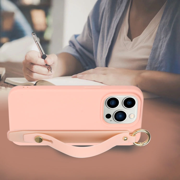 For iPhone 14 Pro Wrist Strap Holder TPU Phone Case