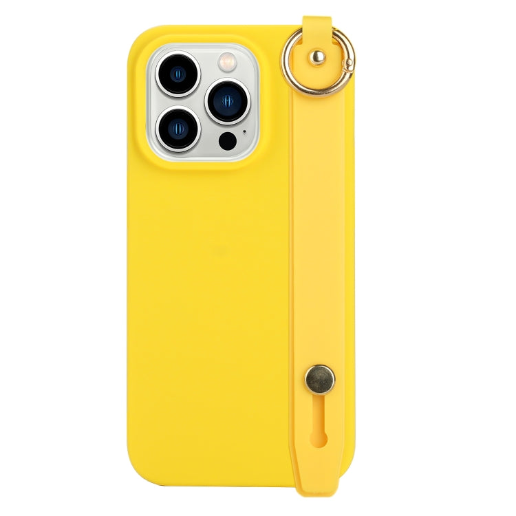 For iPhone 14 Pro Wrist Strap Holder TPU Phone Case