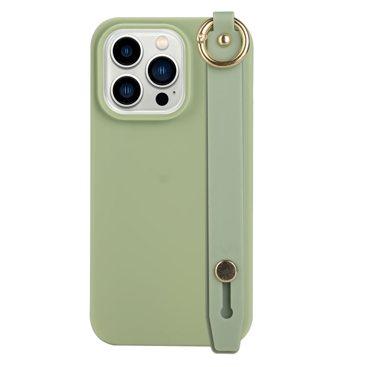 For iPhone 14 Pro Wrist Strap Holder TPU Phone Case