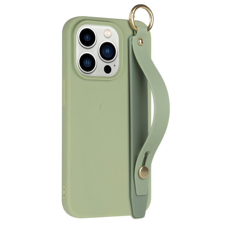 For iPhone 14 Pro Wrist Strap Holder TPU Phone Case