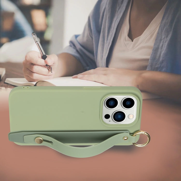 For iPhone 14 Pro Wrist Strap Holder TPU Phone Case