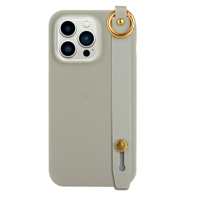 For iPhone 14 Pro Wrist Strap Holder TPU Phone Case