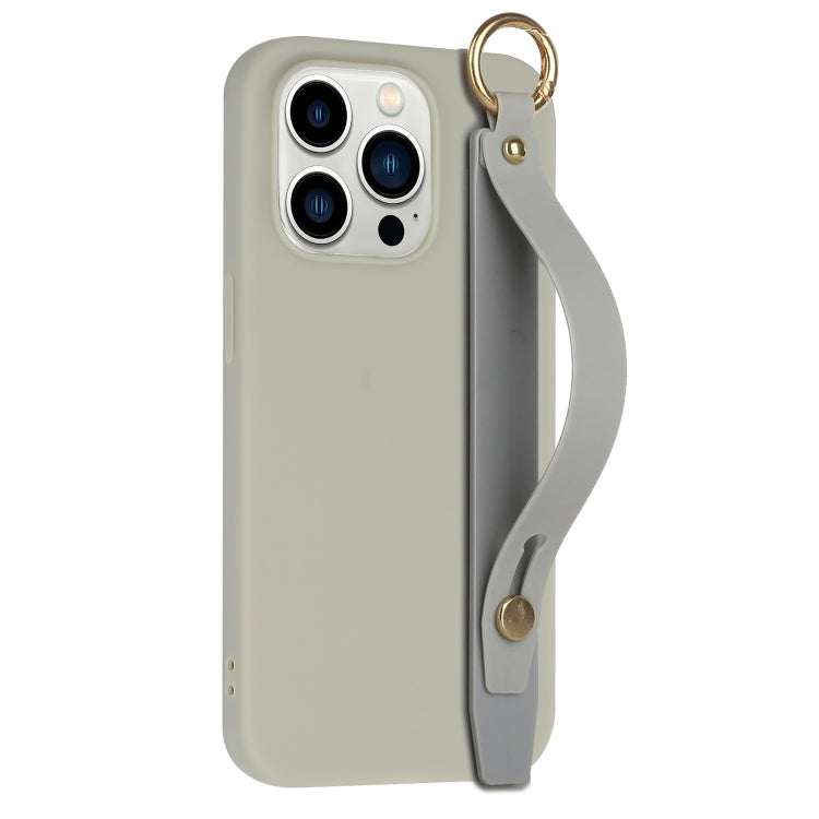 For iPhone 14 Pro Wrist Strap Holder TPU Phone Case