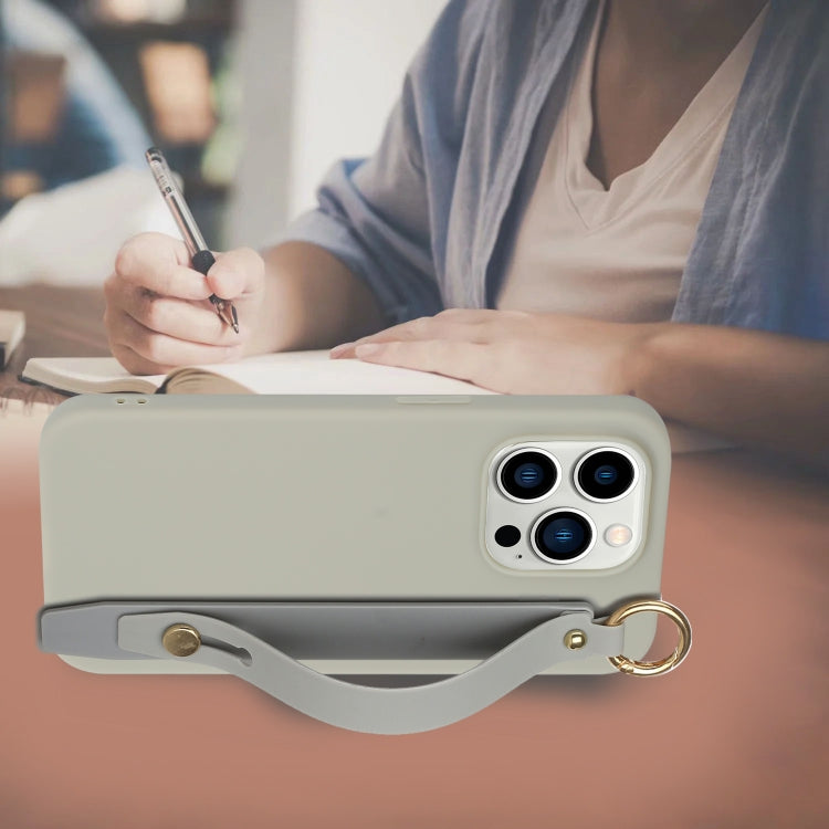 For iPhone 14 Pro Wrist Strap Holder TPU Phone Case
