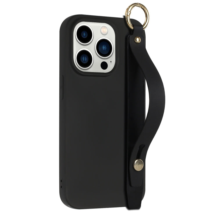 For iPhone 14 Pro Max Wrist Strap Holder TPU Phone Case