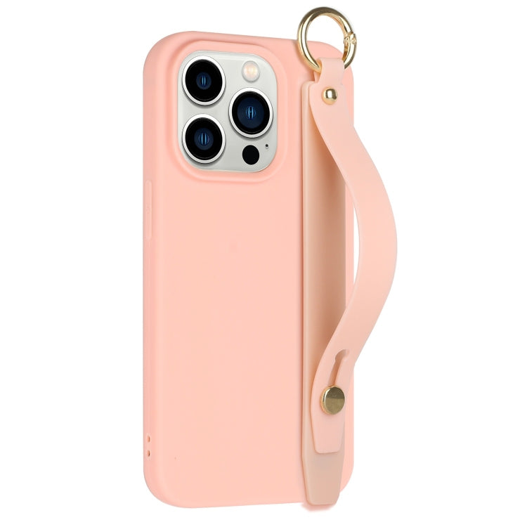 For iPhone 14 Pro Max Wrist Strap Holder TPU Phone Case