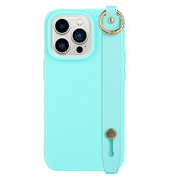 For iPhone 14 Pro Max Wrist Strap Holder TPU Phone Case