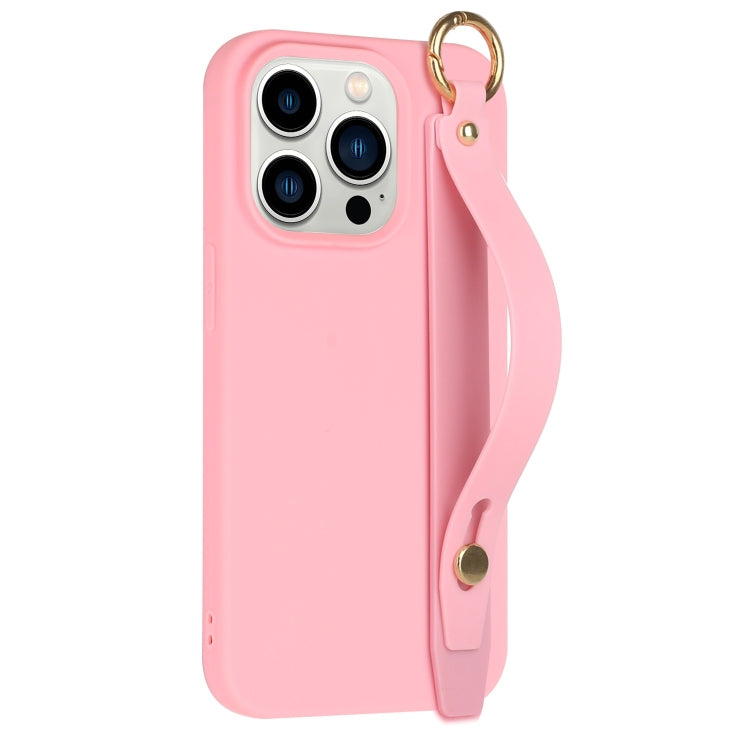 For iPhone 14 Pro Max Wrist Strap Holder TPU Phone Case