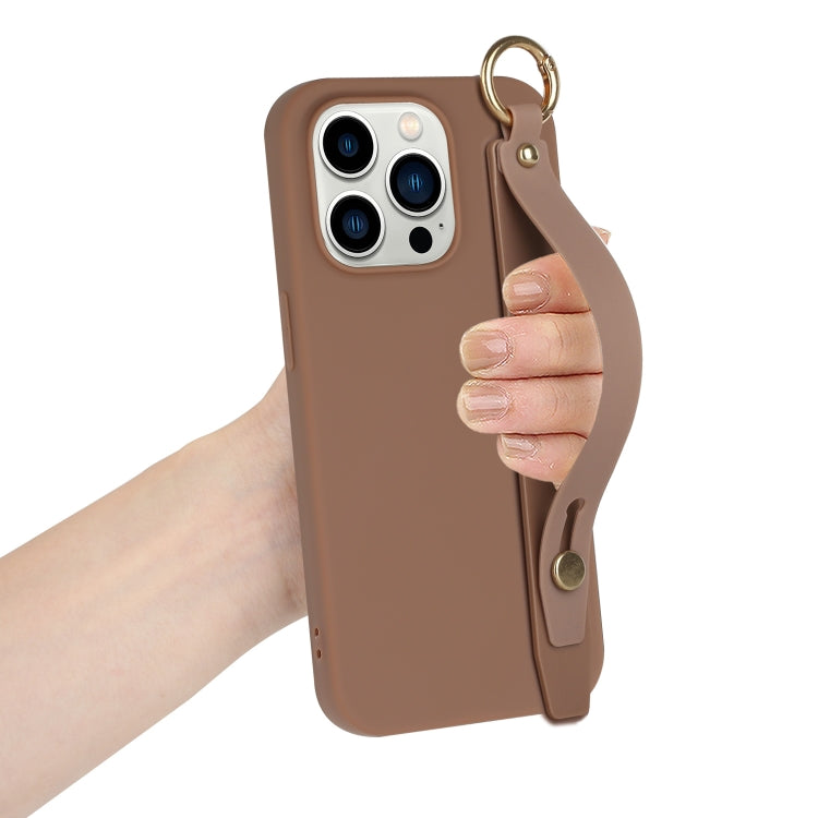 For iPhone 14 Pro Max Wrist Strap Holder TPU Phone Case