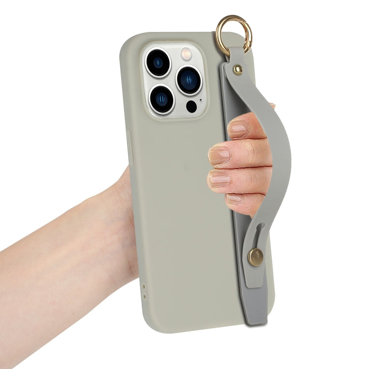 For iPhone 14 Pro Max Wrist Strap Holder TPU Phone Case