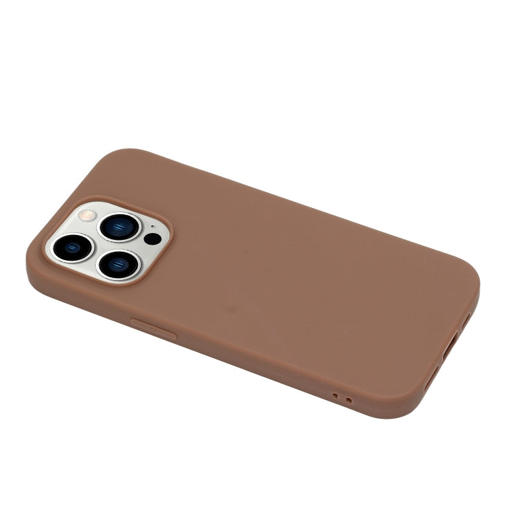 For iPhone 14 Pro Max Solid Color Frosted Silicone Phone Case